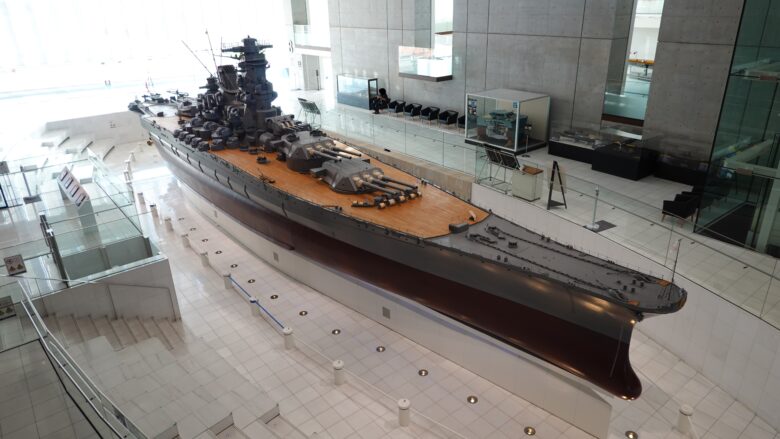 戦艦大和の模型（10の1サイズ）