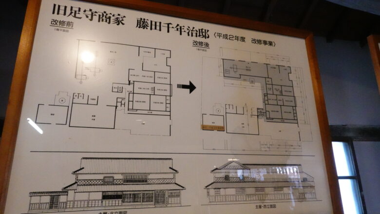 藤田千年治邸の見取り図