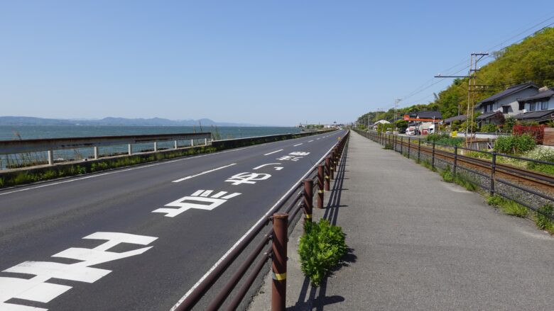 宍道湖が見える自転車道
