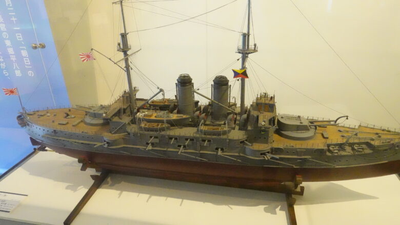 戦艦「三笠」の模型
