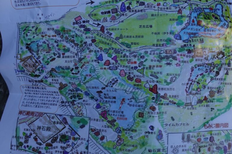 仙石庭園のマップ
