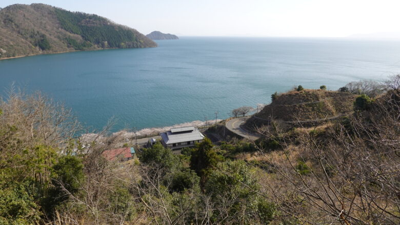 高い所から眺める琵琶湖