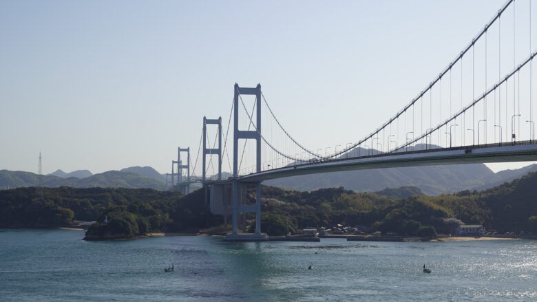 来島海峡大橋の眺め