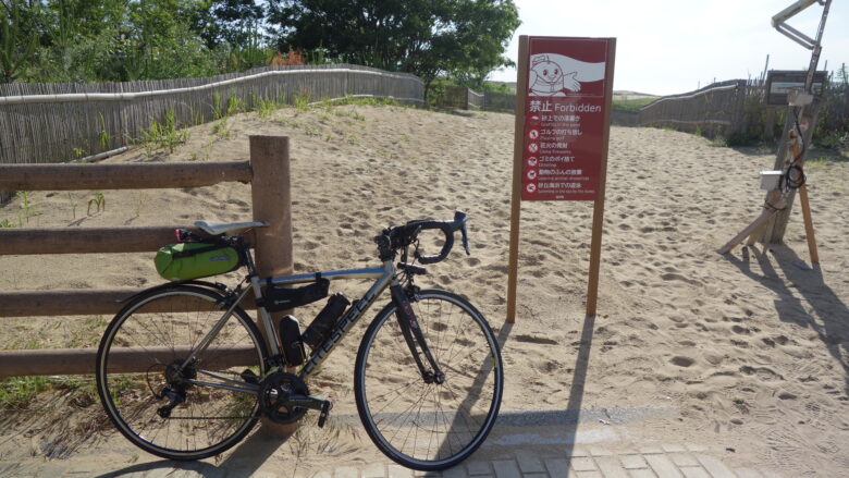 鳥取砂丘と自転車
