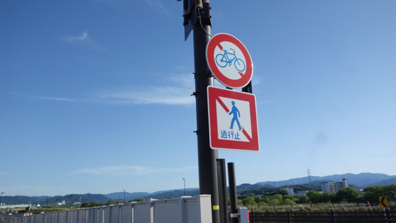 歩行者・自転車通行禁止の標識