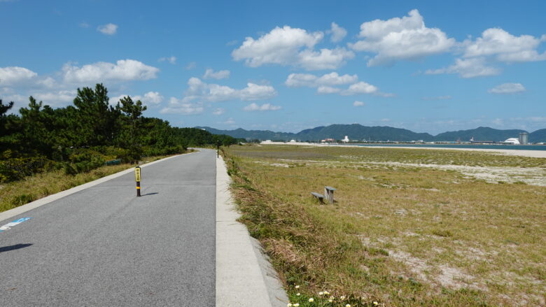 弓ヶ浜サイクリングコースの風景