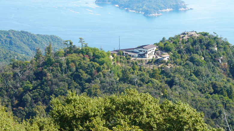 弥山展望台の風景