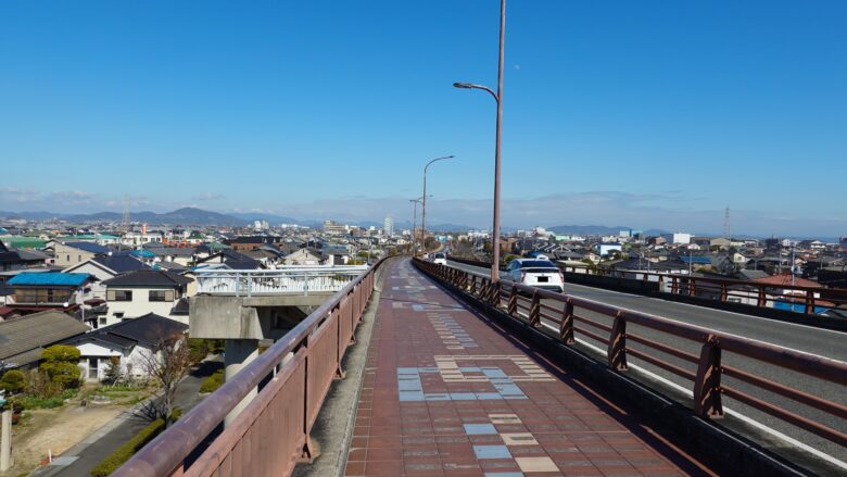 岡南大橋から見る岡山市街