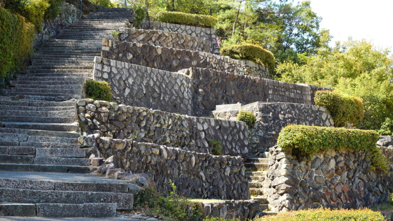 石垣の桟敷の風景