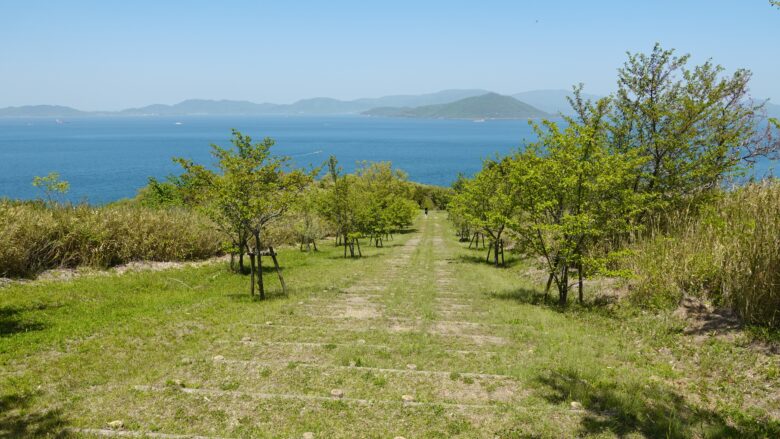 海に向かって延びる遊歩道