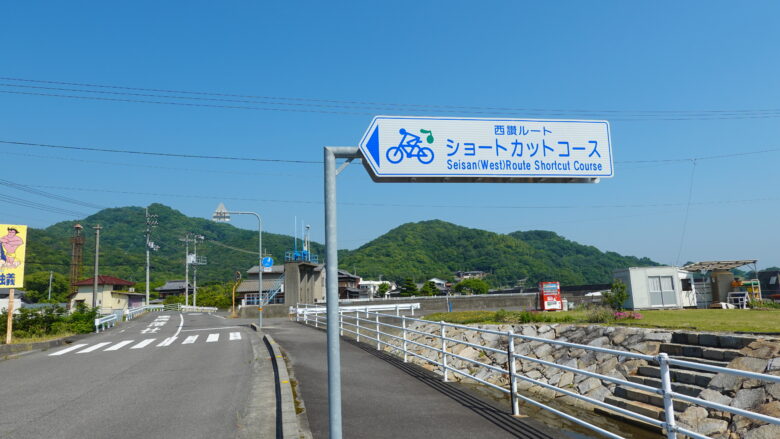 ショートカットコースの案内標識