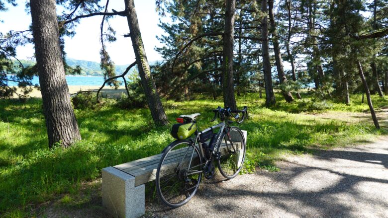 天橋立を自転車で走る