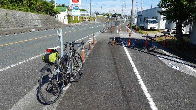 高知安芸自転車道は国道と併設している区間あり