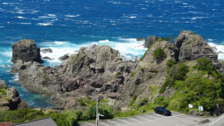 室戸岬の駐車場付近の景色