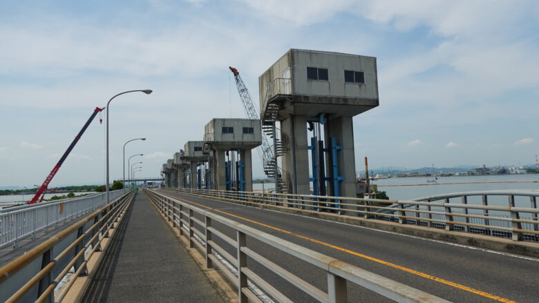 児島湾の水門