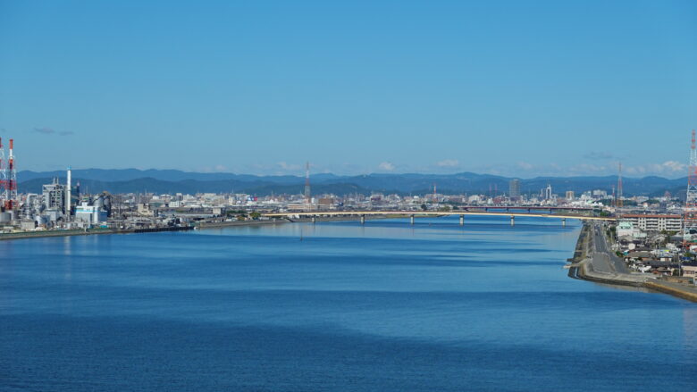 児島湾大橋からの眺望