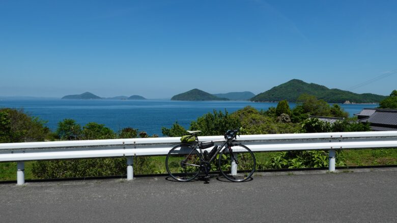 自転車を真横から撮影