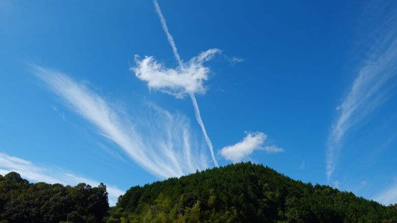 青空に龍を描く雲