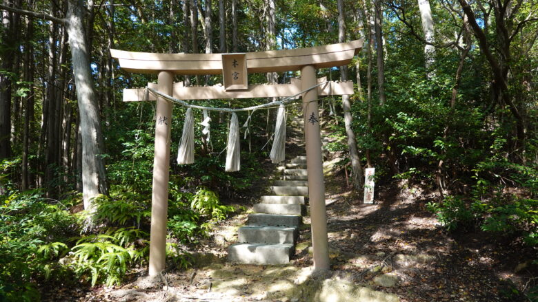 石上布都魂神社（本宮）へ向かう道中に現れる鳥居