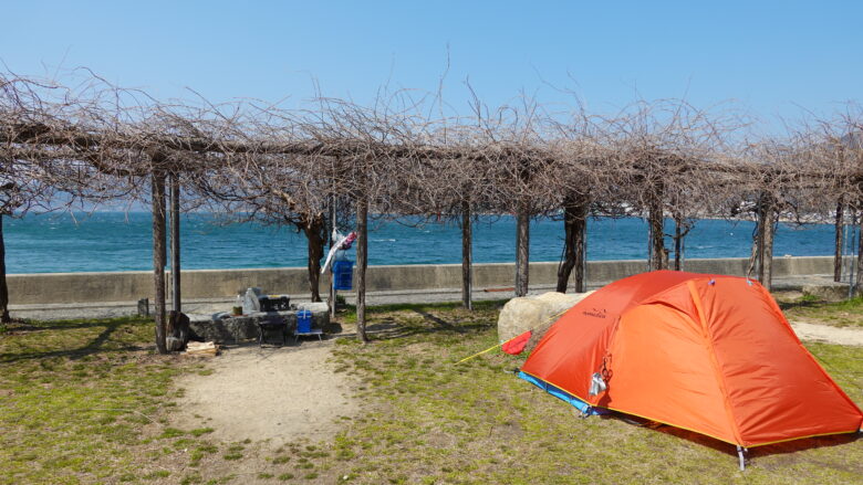 眼前に広がる瀬戸内海が気持ちがいい