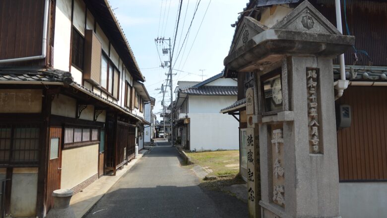 横島の町中の風景