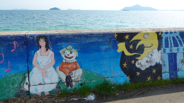 黒上の美少女とピエロの交流