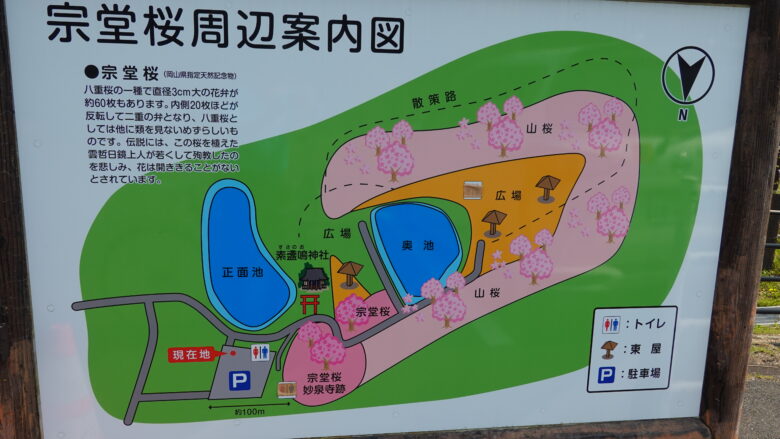 宗堂桜の里のマップ