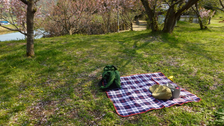 花見の場所を確保～～！