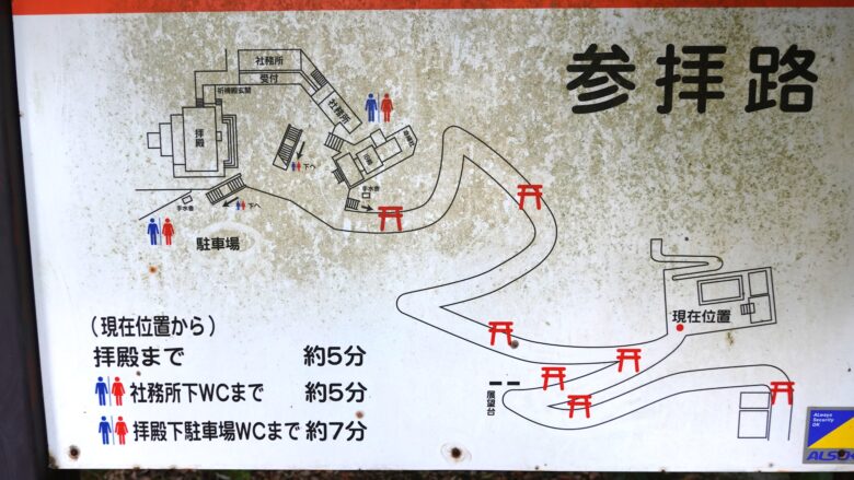 参拝路の案内
