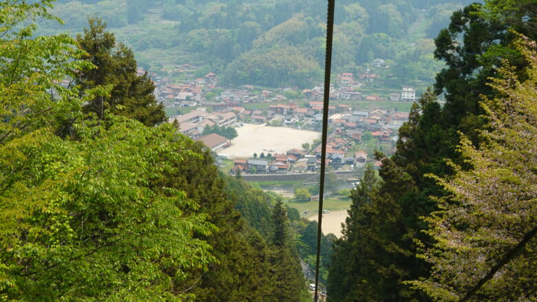 帰路では、眼下に津和野の町並みが見えてくる