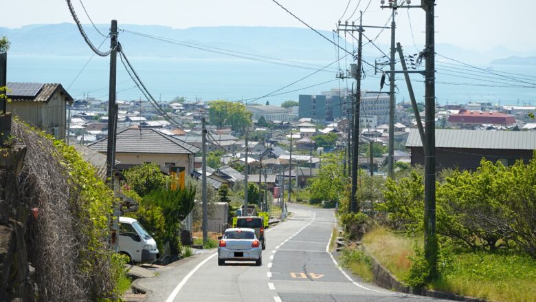 海に向かってまっしぐら