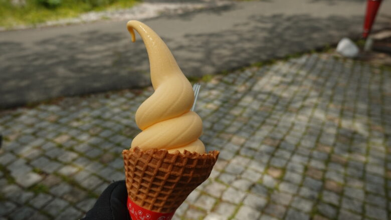 夏みかんソフトが美味しい♪