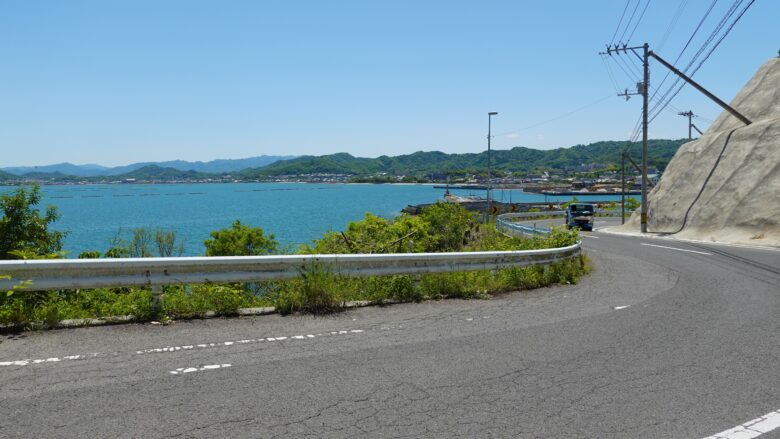 庵治半島の東海岸へ入った