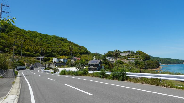 庵治半島東海岸の風景、テンションが上がる！