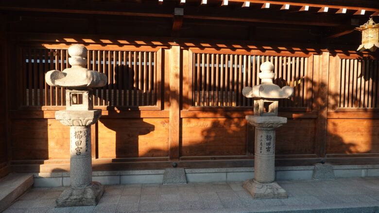 櫛田神社の境内の風景