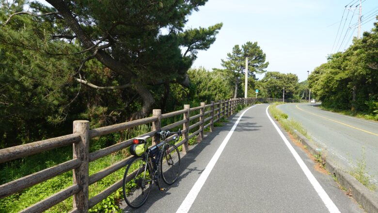 よいよ響灘に面するルートへ入る