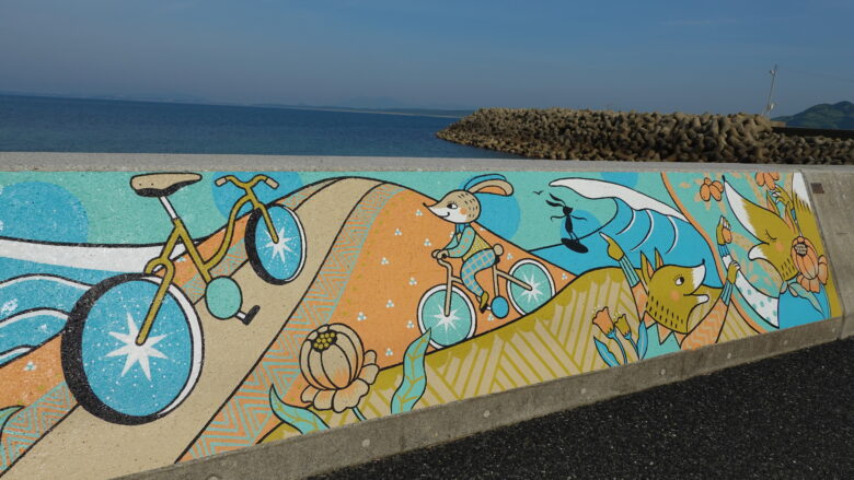 防波堤アートを発見