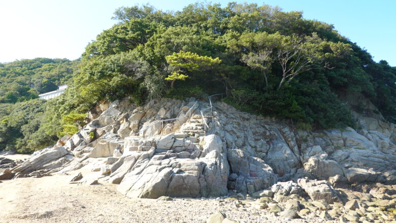 小さな浜辺です