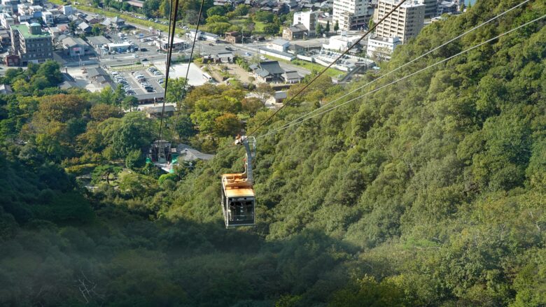 途中でゴンドラとすれ違うことも