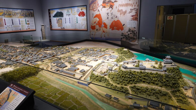 城下町の広さが一目瞭然だ