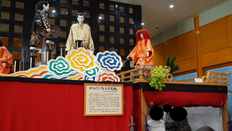 からくり人形の実演