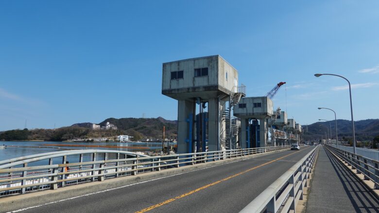 いつ見ても児島湾締切堤防の機能美はカッコイイ！