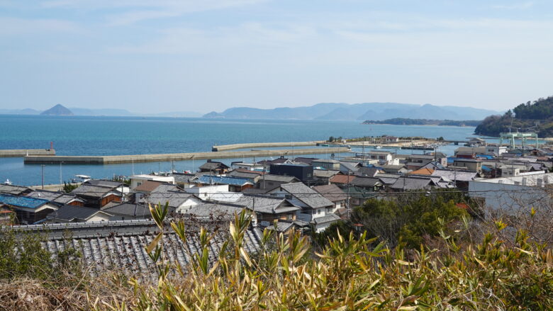 大畠地区の町並み