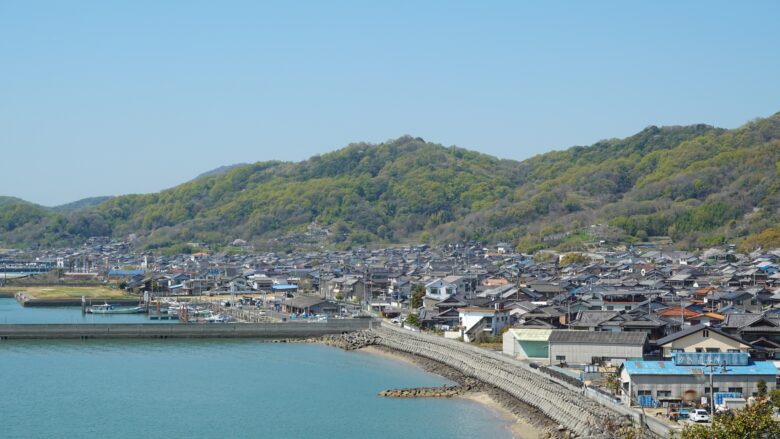 寄島町の町並み