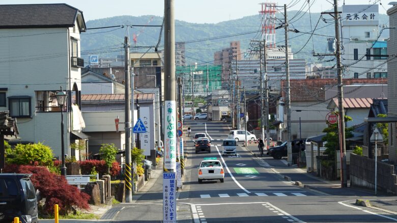 福山市街へ向かう
