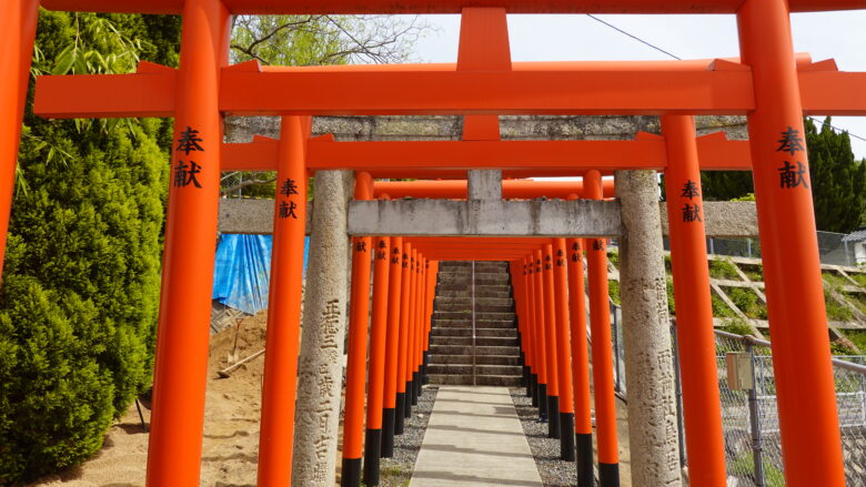 石の鳥居が混じっている