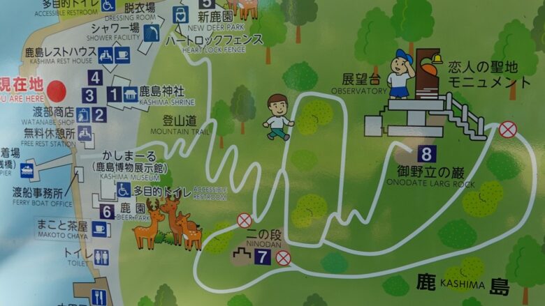 登山道のマップ