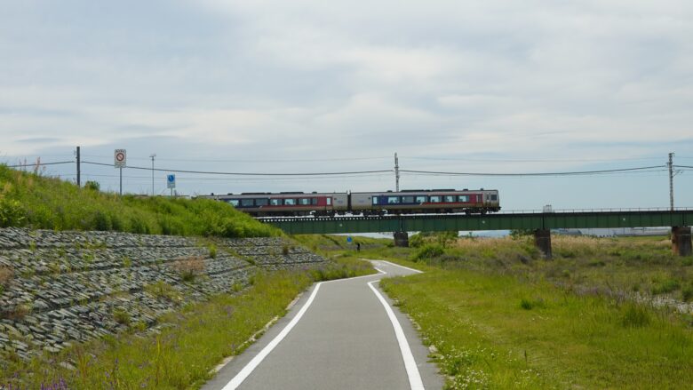 タイミングよく、電車がきた!!!