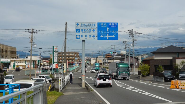 交通量がそれなりに多い区間がある